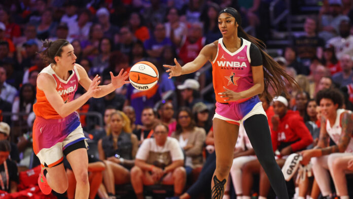 Angel Reese and Caitlin Clark set aside rivalry at WNBA All-Star Game