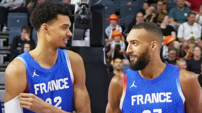 Double-big lineup leads France's first-half comeback in semifinal