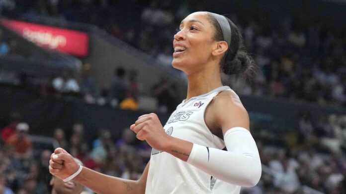 Aces' A'ja Wilson makes statement and history in win over Fever, Caitlin Clark