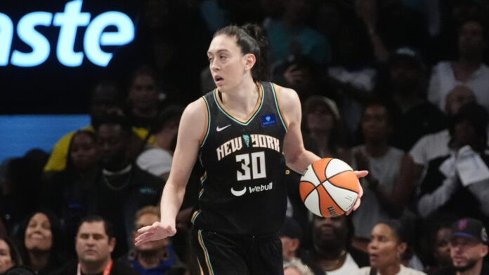 Breanna Stewart's historic outing helps Liberty take Game 1 over Aces in WNBA semifinals